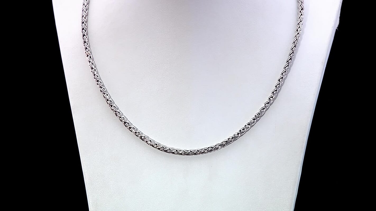D'Joy Bali Legacy Padian Braided Chain Necklace in Sterling Silver 40.50 Grams 20 Inches