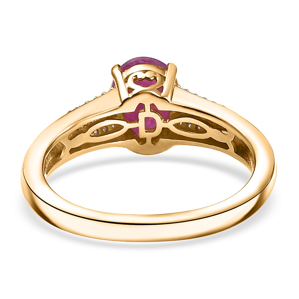 D'Joy Premium Montepuez Ruby and Multi Gemstone 1.90 ctw Verdant Flame Ring in 18K Vermeil Yellow Gold Over Sterling Silver (Size 8.0) image number 4