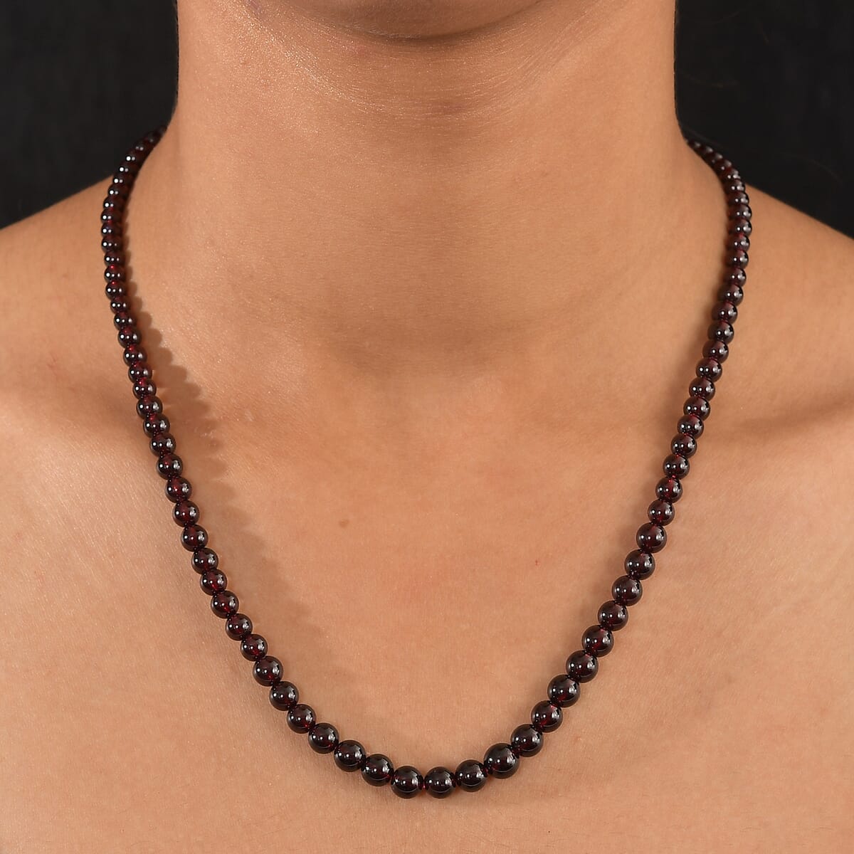 D'Joy Mozambique Garnet 155.00 ctw Beaded Necklace in 18K Vermeil Yellow Gold Over Sterling Silver 20 Inches image number 2
