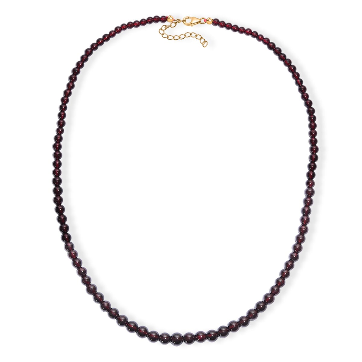 D'Joy Mozambique Garnet 155.00 ctw Beaded Necklace in 18K Vermeil Yellow Gold Over Sterling Silver 20 Inches image number 3