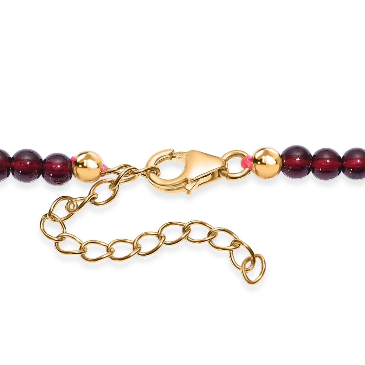 D'Joy Mozambique Garnet 155.00 ctw Beaded Necklace in 18K Vermeil Yellow Gold Over Sterling Silver 20 Inches image number 4