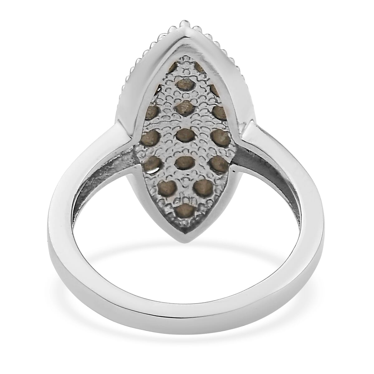 J Francis Embellished with Peridot Crystal by Swarovski Celestial Fern Ring in Stainless Steel (Size 11.0) image number 4