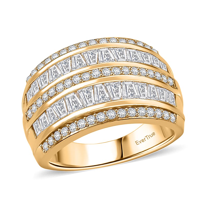 J Francis Embellished with Zirconia by Swarovski 4.50 ctw Starlit Steps Ring in 18K YG Plated (Size 10.0)