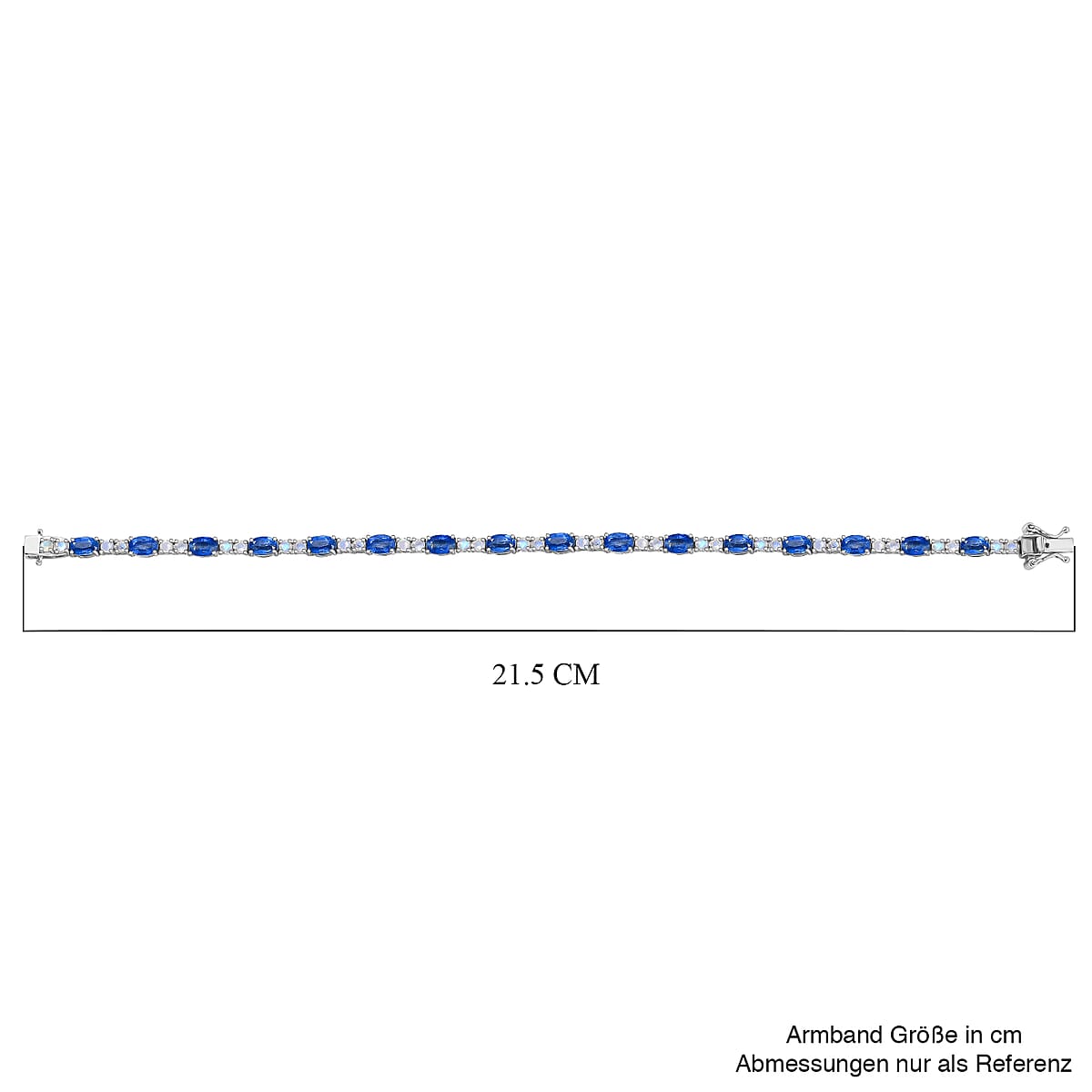 D'Joy Kashmir Kyanite and Moon Glow Moonstone 11.50 ctw Bracelet in Rhodium Over Sterling Silver (8.00 In) image number 4