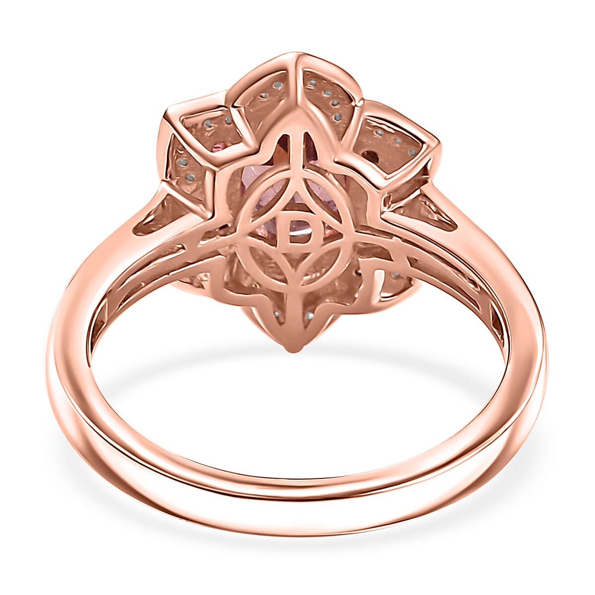D'Joy Red Apatite and Multi Gemstone 1.60 ctw Blazing Bloom Ring in 18K Vermeil Rose Gold Over Sterling Silver (Size 10.0)