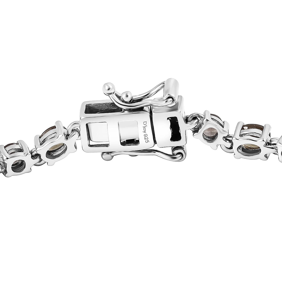 D&rsquo;Joy Madagascar Color Change Garnet and Moissanite 5.80 ctw Classic Tennis Bracelet in Rhodium Over Sterling Silver (6.50 In) image number 3