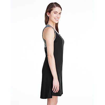 LAT Black and Camo 100% Cotton Fine Jersey Racerback Tank Dress - S