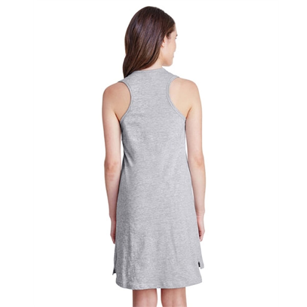 LAT Grey 100% Cotton Fine Jersey Racerback Tank Dress - S image number 3