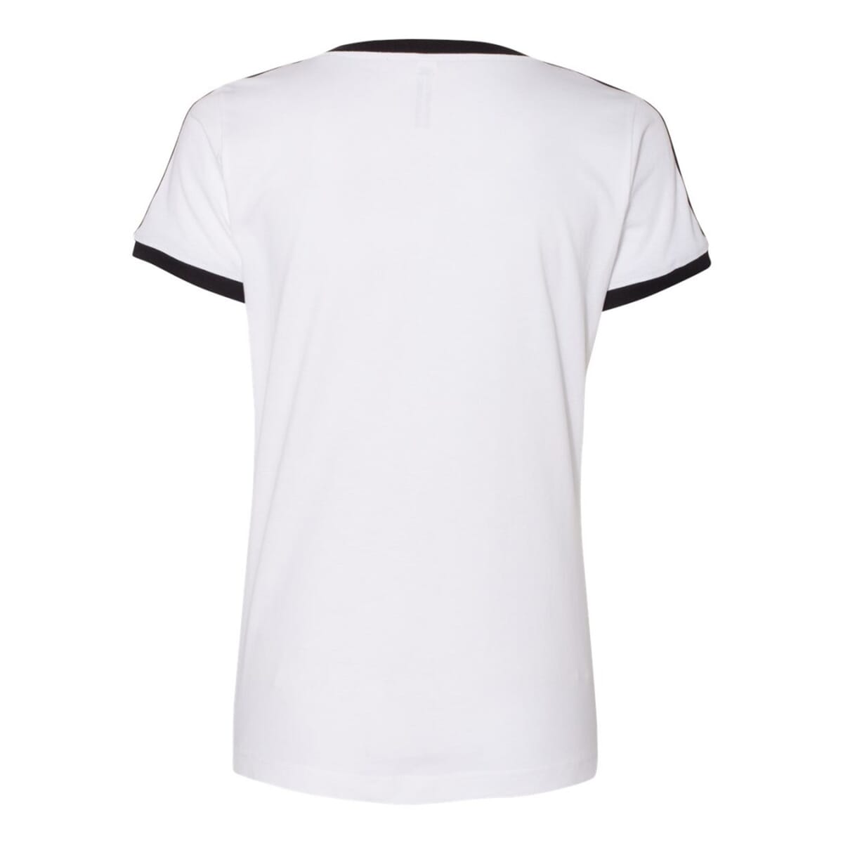 LAT White 100% Cotton V-Neck Retro Ringer Jersey Tee - 2XL image number 1