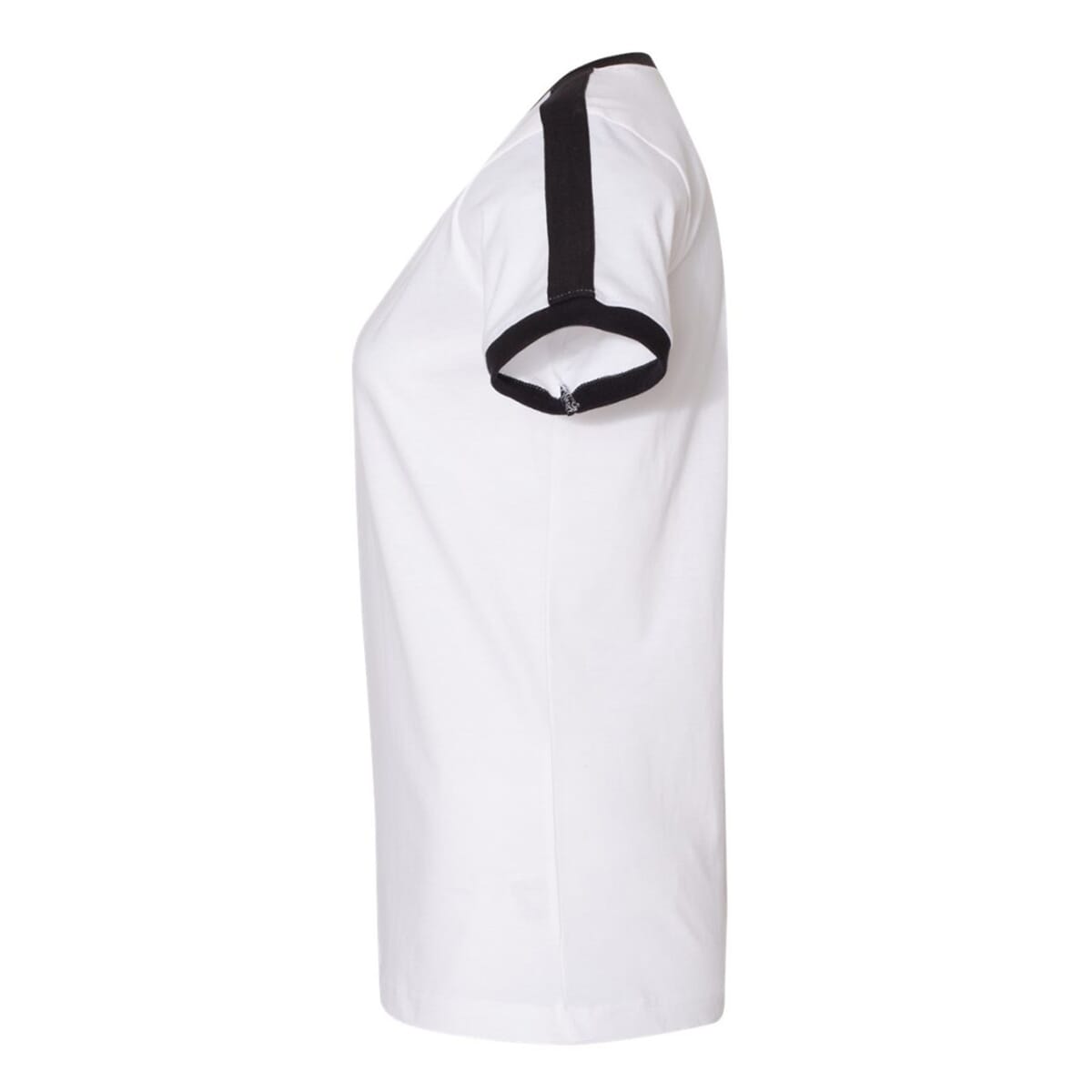 LAT White 100% Cotton V-Neck Retro Ringer Jersey Tee - 2XL image number 2