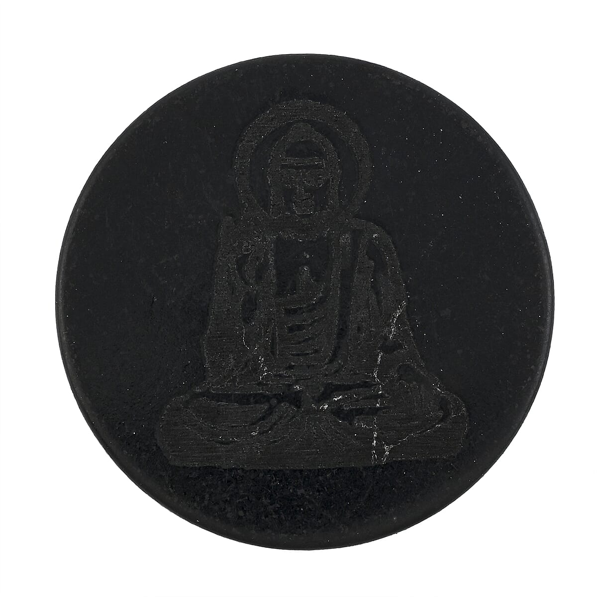 Shungite Laptop Tile Engraved Buddha 40mm image number 0