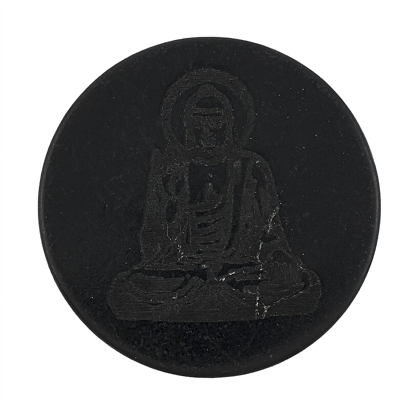 Shungite Laptop Tile Engraved Buddha 40mm