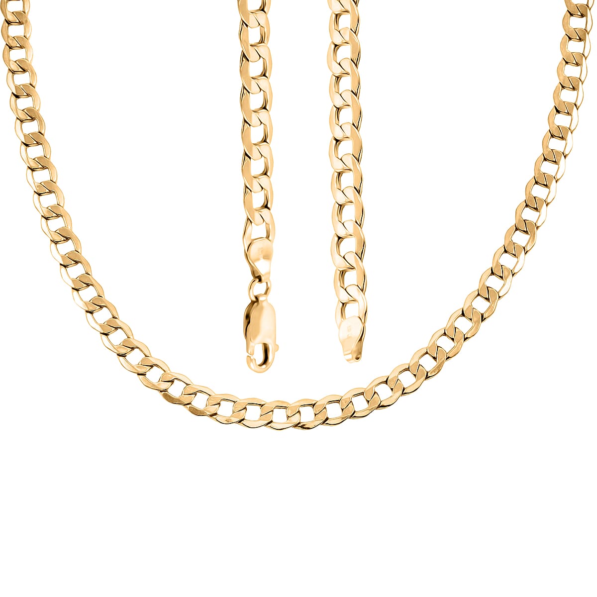 6.4mm Curb Cuban Chain Necklace in 10K Yellow Gold 15.20 Grams 26 Inches image number 1