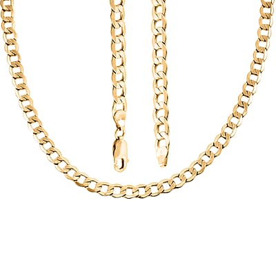 6.4mm Curb Cuban Chain Necklace in 10K Yellow Gold 15.20 Grams 26 Inches