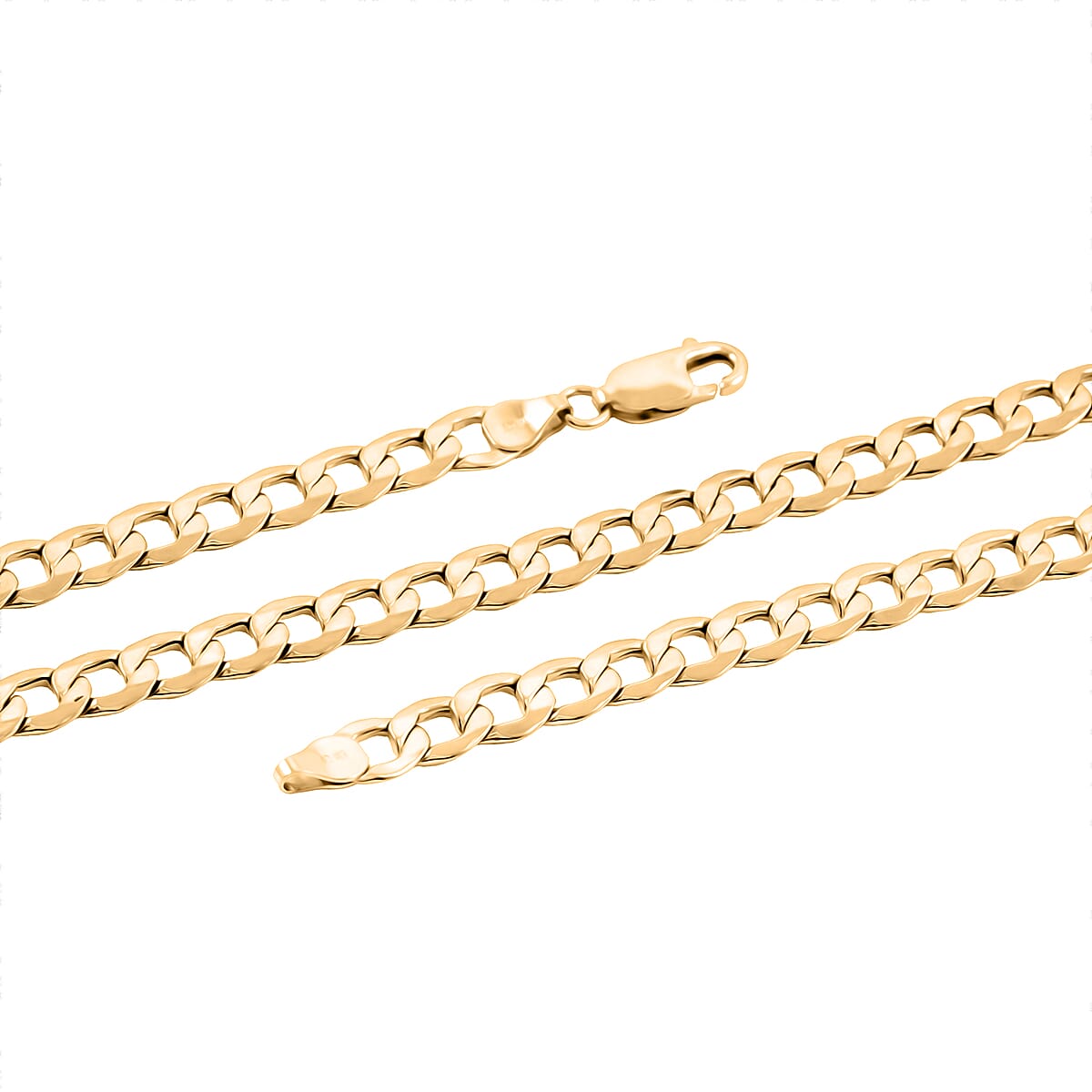 6.4mm Curb Cuban Chain Necklace in 10K Yellow Gold 15.20 Grams 26 Inches image number 2