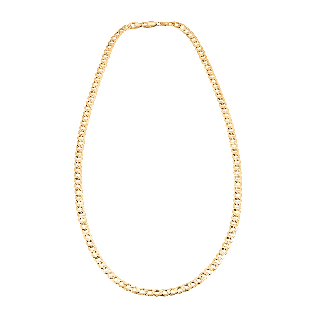 6.4mm Curb Cuban Chain Necklace in 10K Yellow Gold 15.20 Grams 26 Inches image number 3