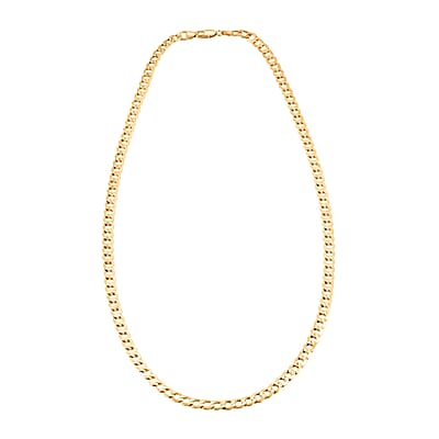 6.4mm Curb Cuban Chain Necklace in 10K Yellow Gold 15.20 Grams 26 Inches