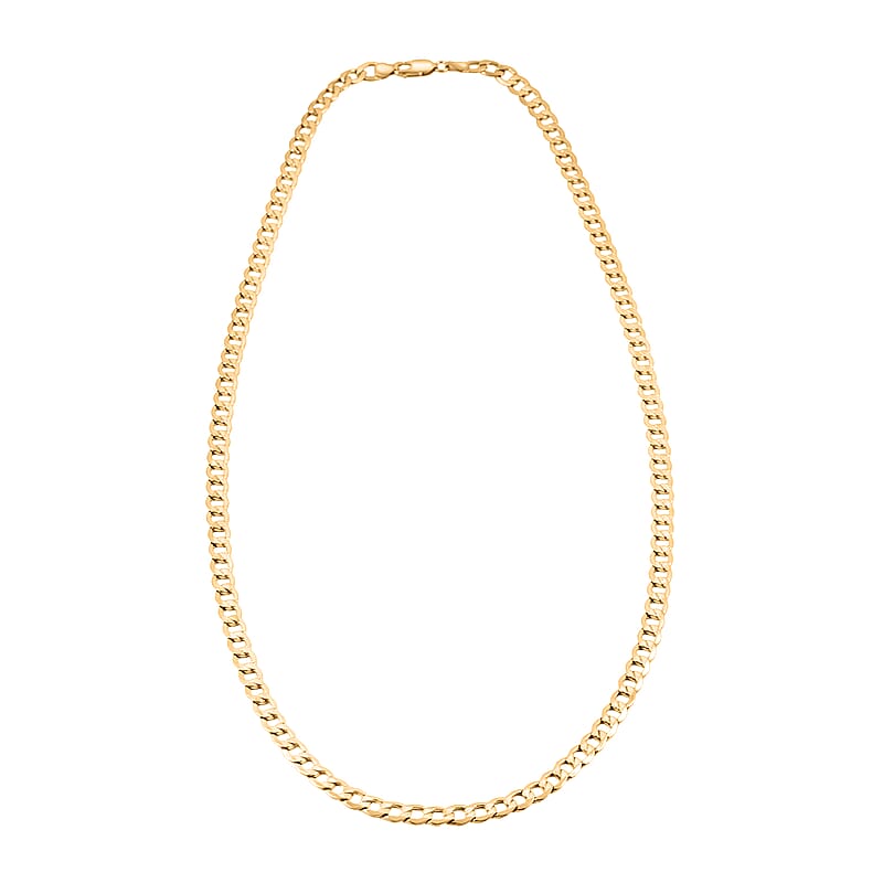 6.4mm Curb Cuban Chain Necklace in 10K Yellow Gold 15.20 Grams 26 Inches