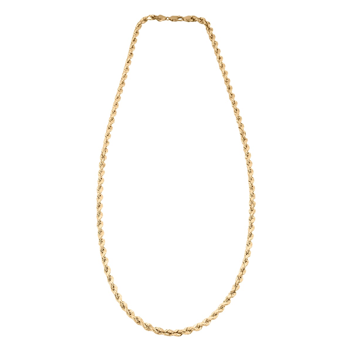 4mm Diamond-cut Rope Chain Necklace in 10K Yellow Gold 10.5 Grams 26 Inches image number 4