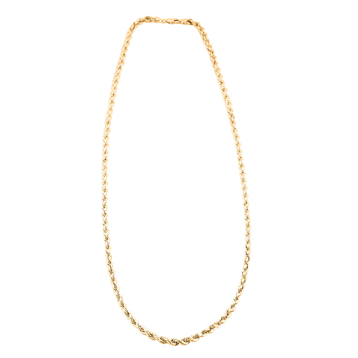 4mm Diamond-cut Rope Chain Necklace in 10K Yellow Gold 28 Inches 10.9 Grams image number 4