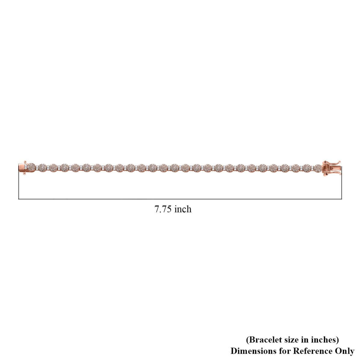 D’Joy Natural Pink and White Diamond 2.68 ctw Berries on Vines Bracelet in 18K Vermeil Rose Gold Over Sterling Silver (7.25 In) (Del. in 10-12 Days) image number 4