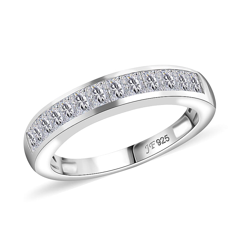 J Francis Embellished with Zirconia by Swarovski 1.40 ctw Infinite Grace Band Ring in Platinum Over Sterling Silver (Size 10.0)