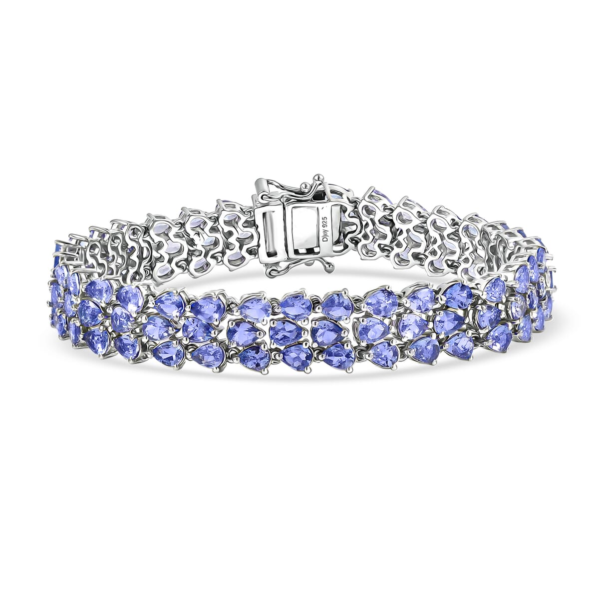 D’Joy Tanzanite Bracelet in Rhodium Over Sterling Silver (6.50 In) 17.00 ctw image number 0