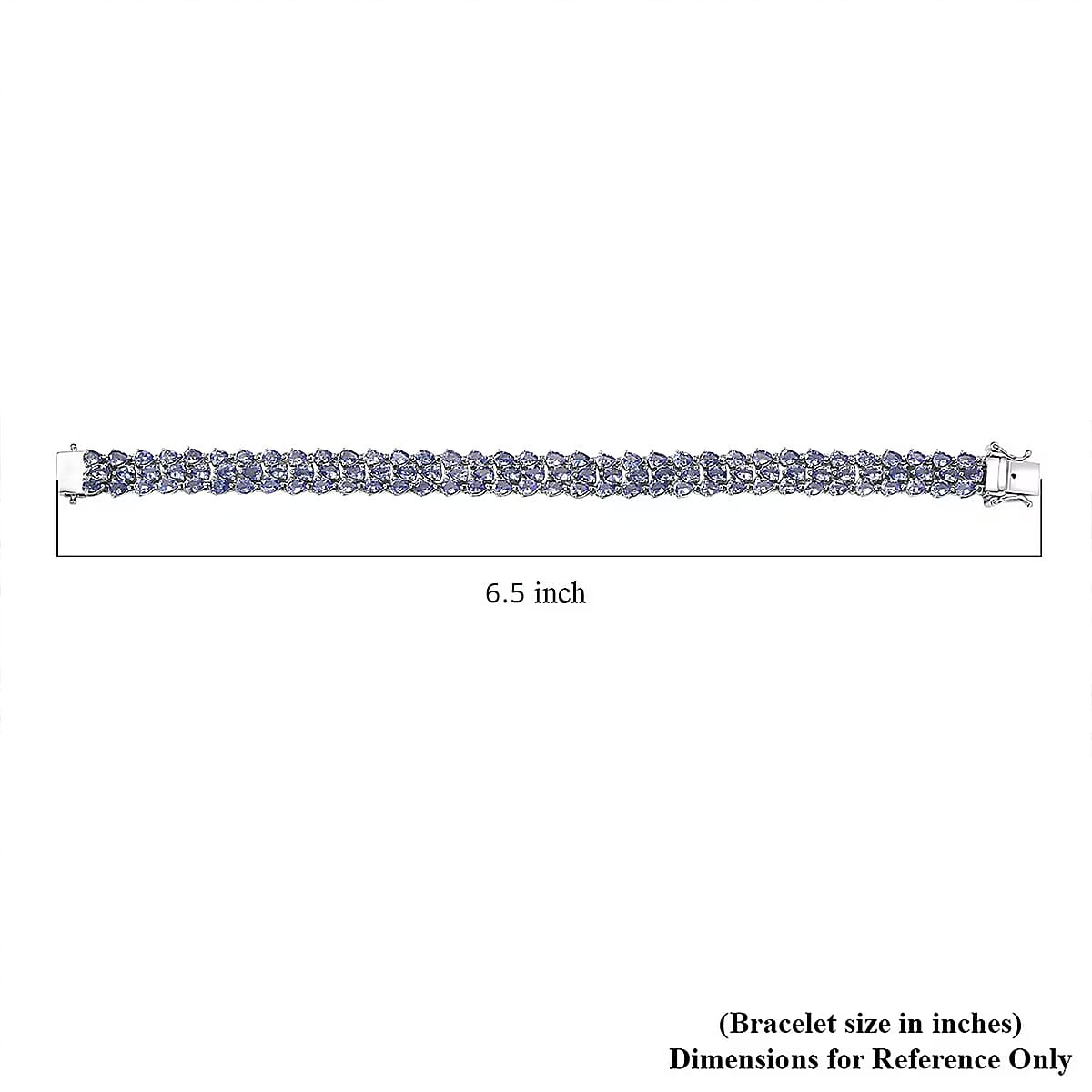 D'Joy Tanzanite Bracelet in Rhodium Over Sterling Silver (6.50 In) 17.00 ctw image number 5