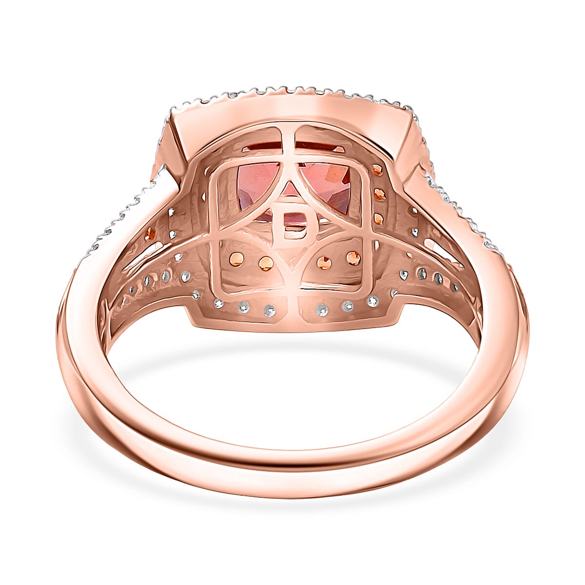 D'Joy Red Apatite and Multi Gemstone 2.65 ctw Crown Inferno Ring in 18K Vermeil Rose Gold Over Sterling Silver (Size 8.0) image number 4