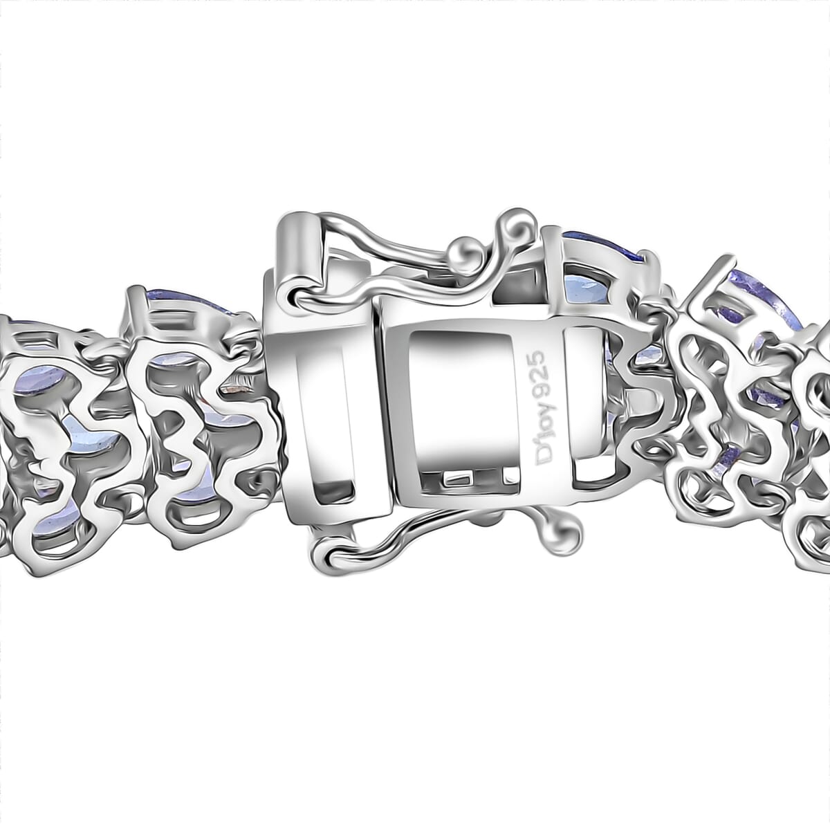 D'Joy Tanzanite 19 ctw Bracelet in Rhodium Over Sterling Silver (7.25 In) image number 3
