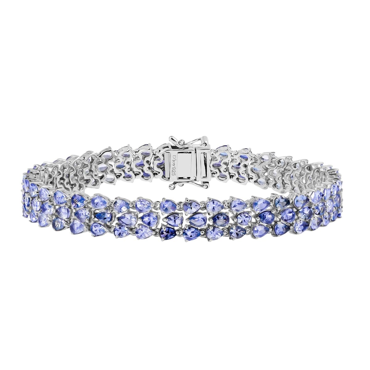 D’Joy Tanzanite 17.35 ctw Bracelet in Rhodium Over Sterling Silve (8.00 In)  image number 0
