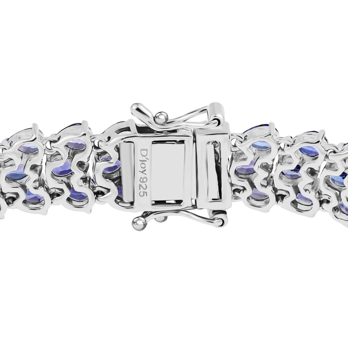 D’Joy Tanzanite 17.35 ctw Bracelet in Rhodium Over Sterling Silve (8.00 In)  image number 2