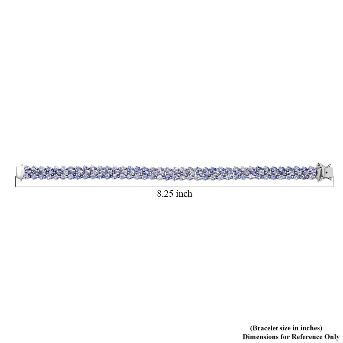 D’Joy Tanzanite 17.35 ctw Bracelet in Rhodium Over Sterling Silve (8.00 In)  image number 3