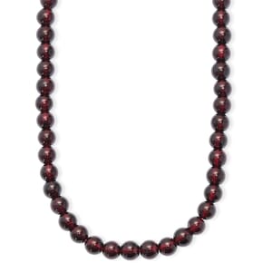 D'Joy AAA Mozambique Garnet 172.00 ctw Beaded Necklace in 18K Vermeil Yellow Gold Over Sterling Silver 20 Inches