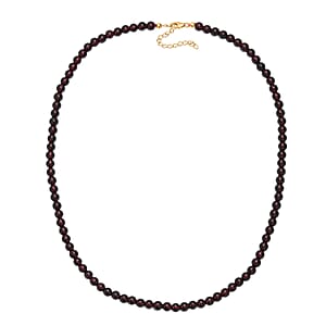 D'Joy AAA Mozambique Garnet 172.00 ctw Celebrity Beaded Necklace in 18K Vermeil Yellow Gold Over Sterling Silver 20 Inches