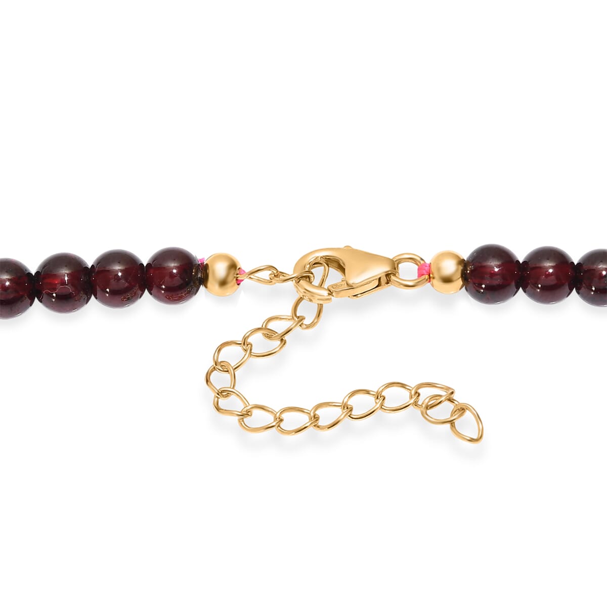 D'Joy AAA Mozambique Garnet 172.00 ctw Celebrity Beaded Necklace in 18K Vermeil Yellow Gold Over Sterling Silver 20 Inches image number 4