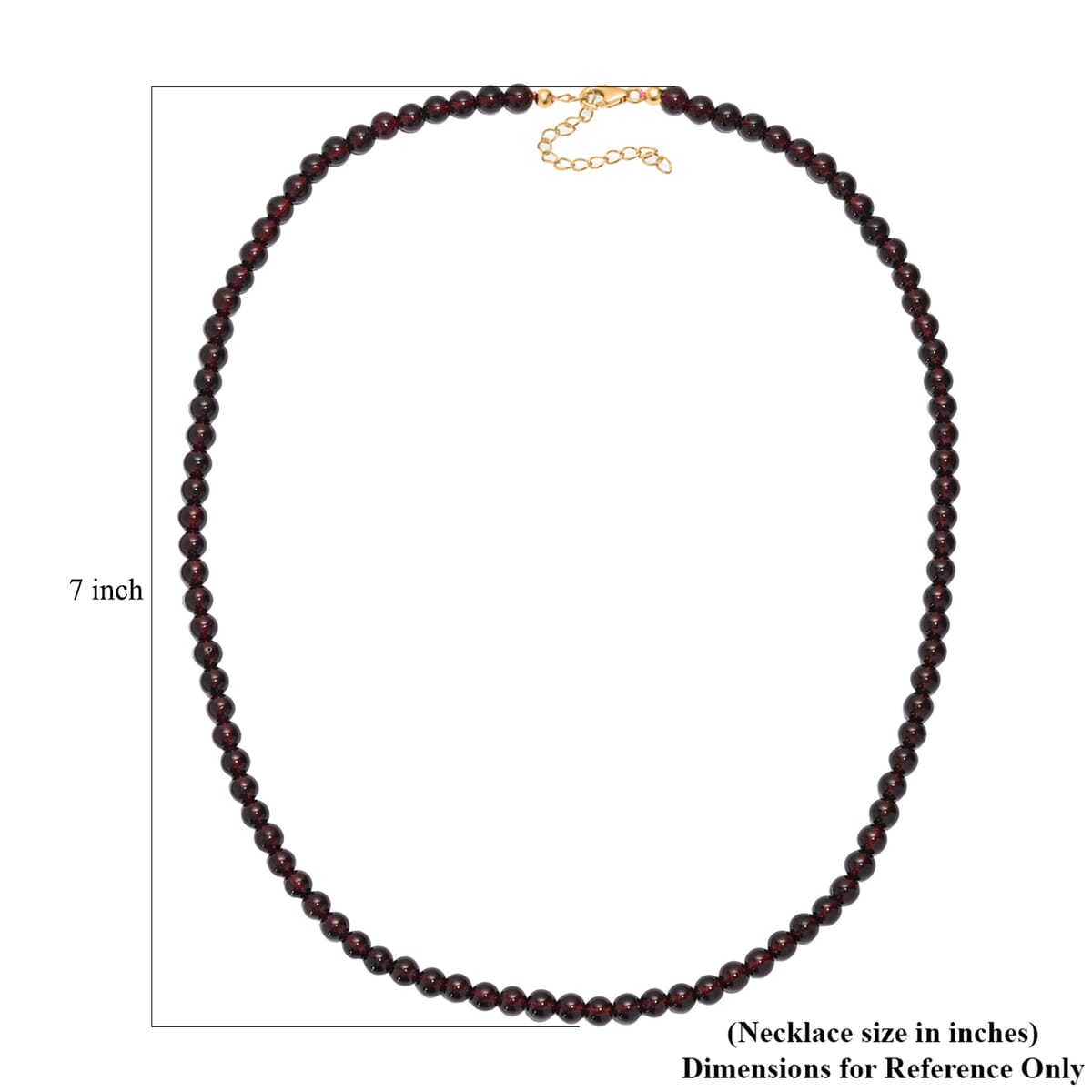 D'Joy AAA Mozambique Garnet 172.00 ctw Celebrity Beaded Necklace in 18K Vermeil Yellow Gold Over Sterling Silver 20 Inches image number 5