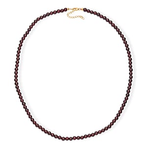 D'Joy AAA Mozambique Garnet 145.00 ctw Celebrity Beaded Necklace in 18K Vermeil Yellow Gold Over Sterling Silver 20 Inches