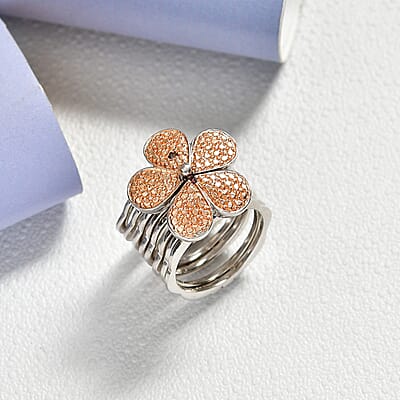 EverTrue Natural Champagne Diamond Ring (Size 6.0) or Convertible Bracelet (7.0In) in Platinum Bond