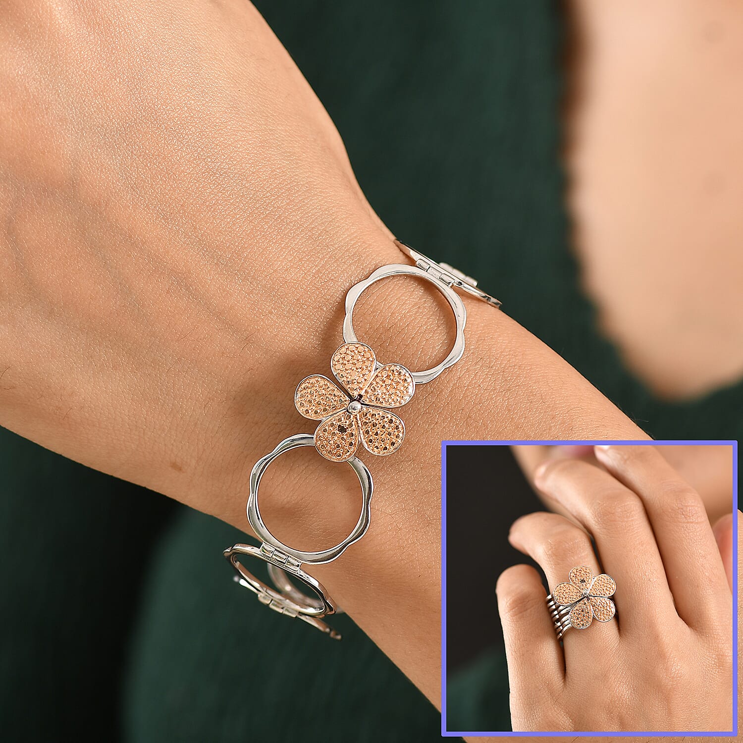 EverTrue Natural Champagne Diamond Ring (Size 8.0) or Convertible Bracelet (7.50In) in Platinum Bond