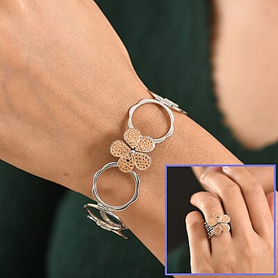 EverTrue Natural Champagne Diamond Ring (Size 8.0) or Convertible Bracelet (7.50In) in Platinum Bond