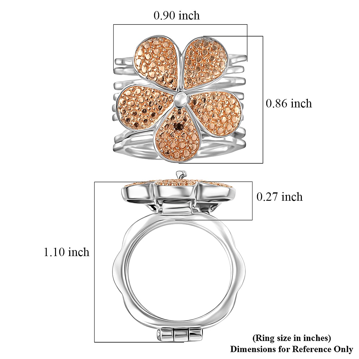 EverTrue Natural Champagne Diamond Ring (Size 8.0) or Convertible Bracelet (7.50In) in Platinum Bond