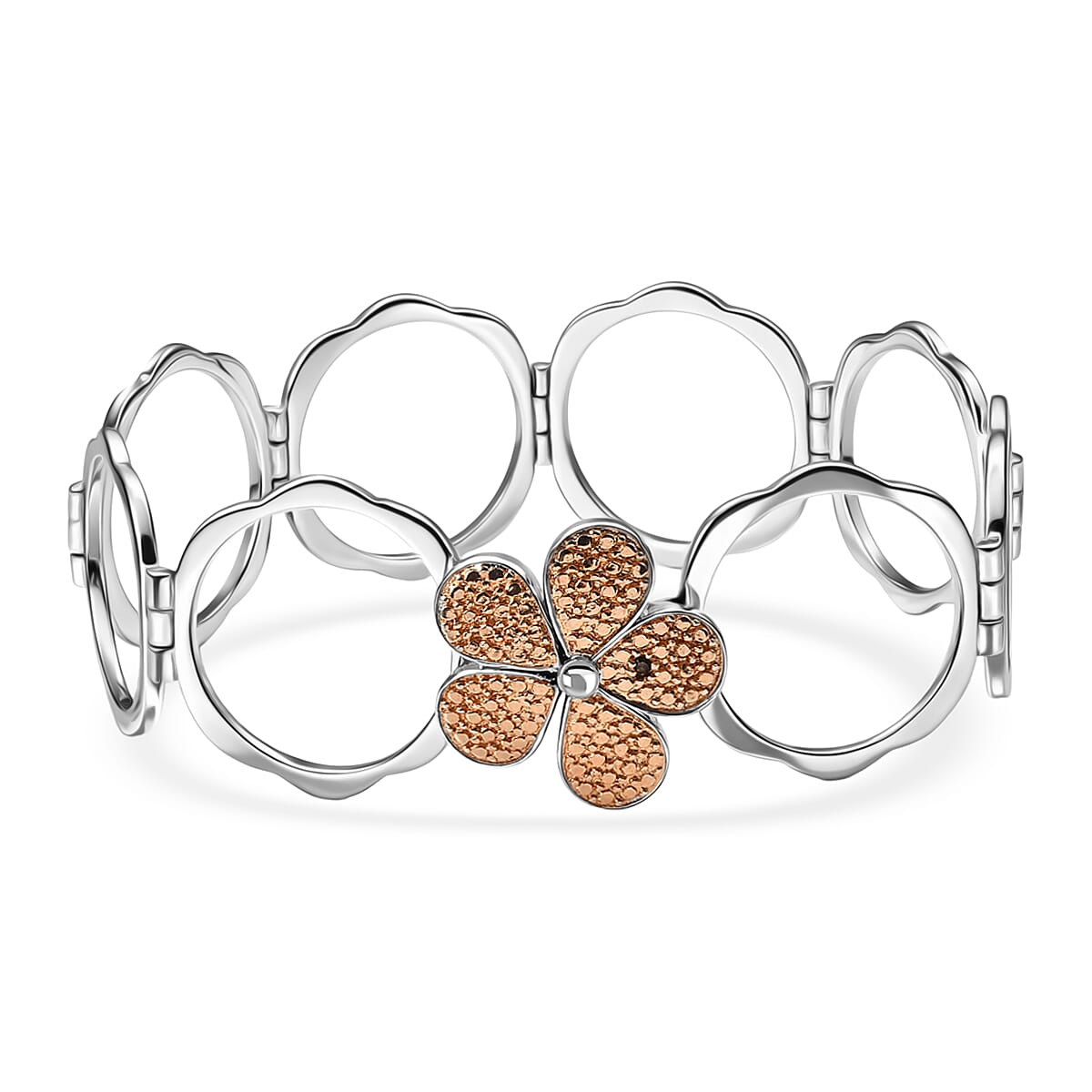 EverTrue Natural Champagne Diamond Ring (Size 8.0) or Convertible Bracelet (7.50In) in Platinum Bond