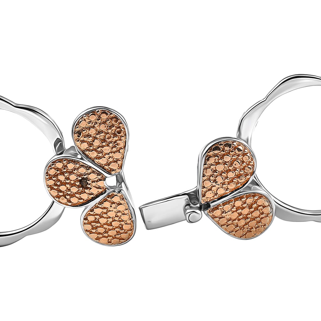 EverTrue Natural Champagne Diamond Ring (Size 8.0) or Convertible Bracelet (7.50In) in Platinum Bond
