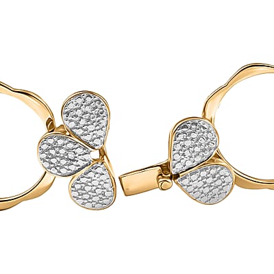 EverTrue White Diamond Ring (Size 8.0) or Convertible Bracelet (7.50In) in 18K YG Plated