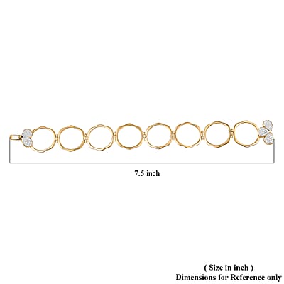 EverTrue White Diamond Ring (Size 8.0) or Convertible Bracelet (7.50In) in 18K YG Plated