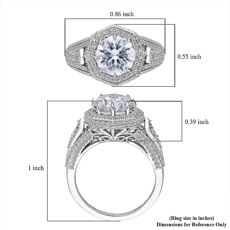 IGI Certified Luxuriant Lab Grown Diamond E-F VS 3.50 ctw Art Deco Ring in 950 Platinum (Size 5.0) 7.45 Grams