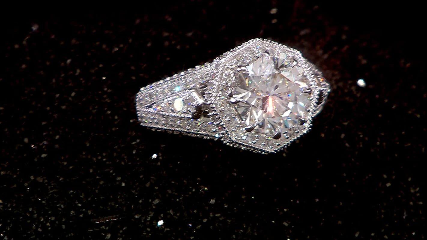 Luxuriant Lab Grown Diamond Art Deco Ring