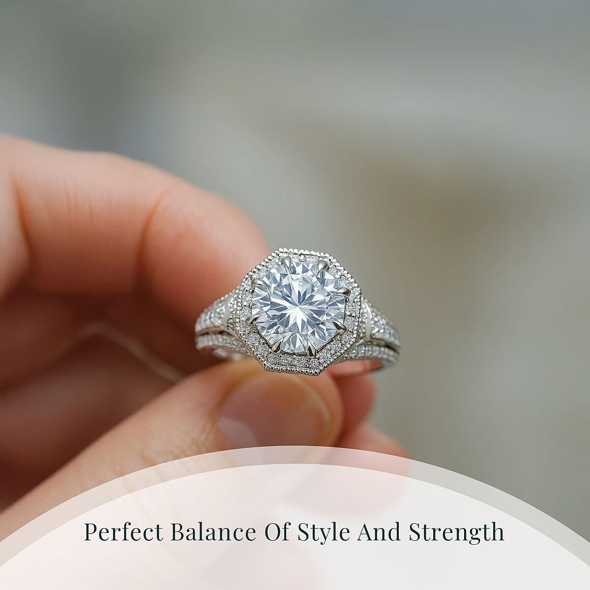 IGI Certified Luxuriant Lab Grown Diamond E-F VS 3.50 ctw Art Deco Ring in 950 Platinum (Size 7.0) 7.45 Grams image number 5