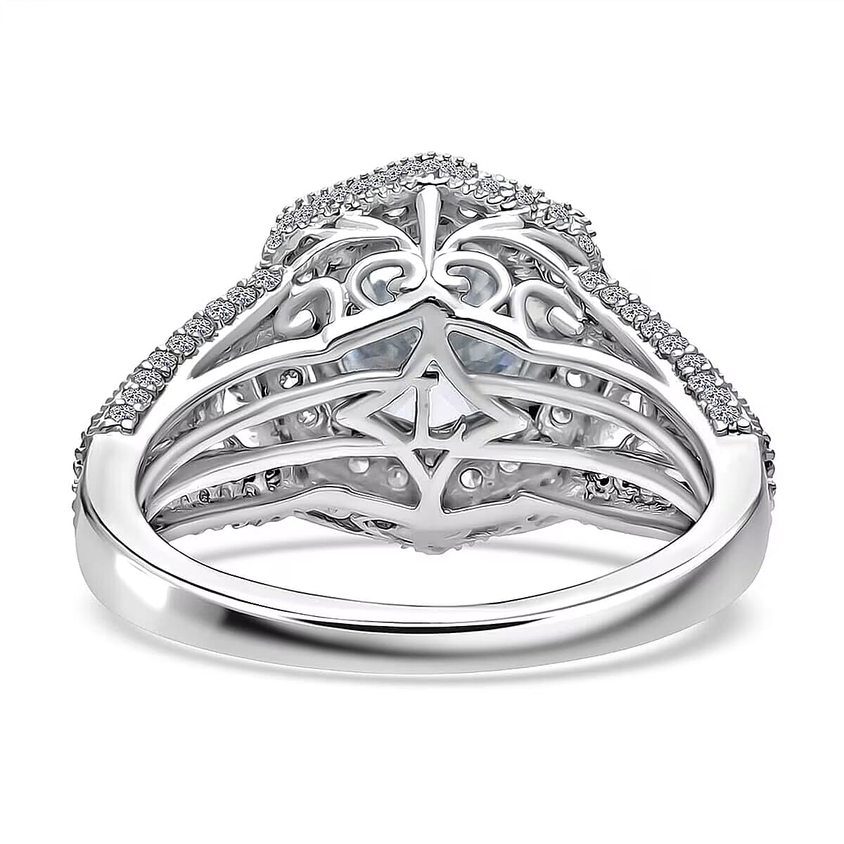 IGI Certified Luxuriant Lab Grown Diamond E-F VS 3.50 ctw Art Deco Ring in 950 Platinum (Size 7.0) 7.45 Grams image number 7